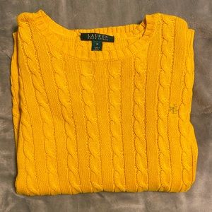 Ralph Lauren Yellow Knit Sweater (Medium)